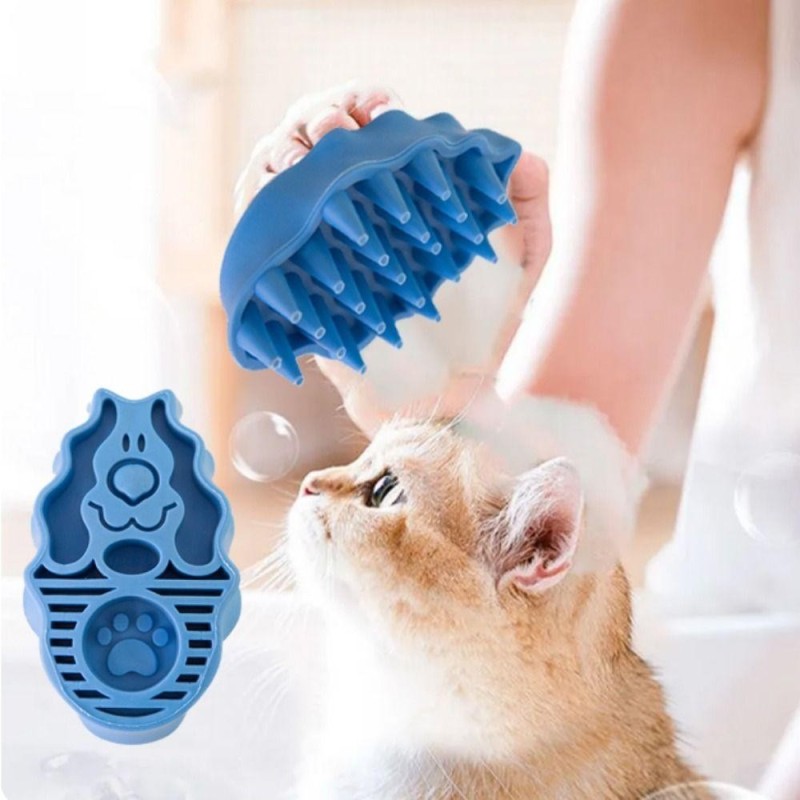 TPR Dog Massage Combs Non-Slip Pet Hair Remover Brush Pet Bath Brush Cleaner  For Cleaning