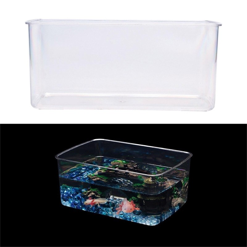 Transparentes Acryl-Aquarium mit großem Fassungsvermögen für Axolotls, Molche, durchsichtiges Acryl-Aquarium