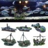 Zubehör Sinking Holz Wrack Schiffe Aquarium Ornament Fisch Hiding Cave Aquarium Dekoration