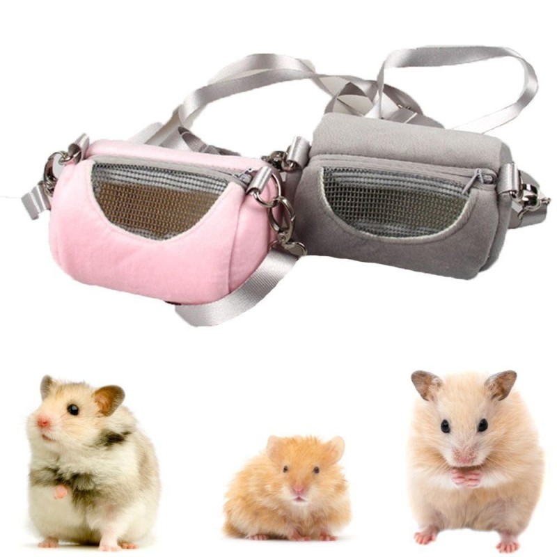 Outdoor-Meerschweinchen-Flanell-Hamster-Tragetasche, Haustier-Reisetasche, Schultergurt, kleines Haustier