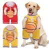 Hunde-Basketball-Kostüm mit Ball, Hunde-Basketballspieler-Kleidung, Haustier-Outfit, Halloween-Hundebekleidung für Partys, Al