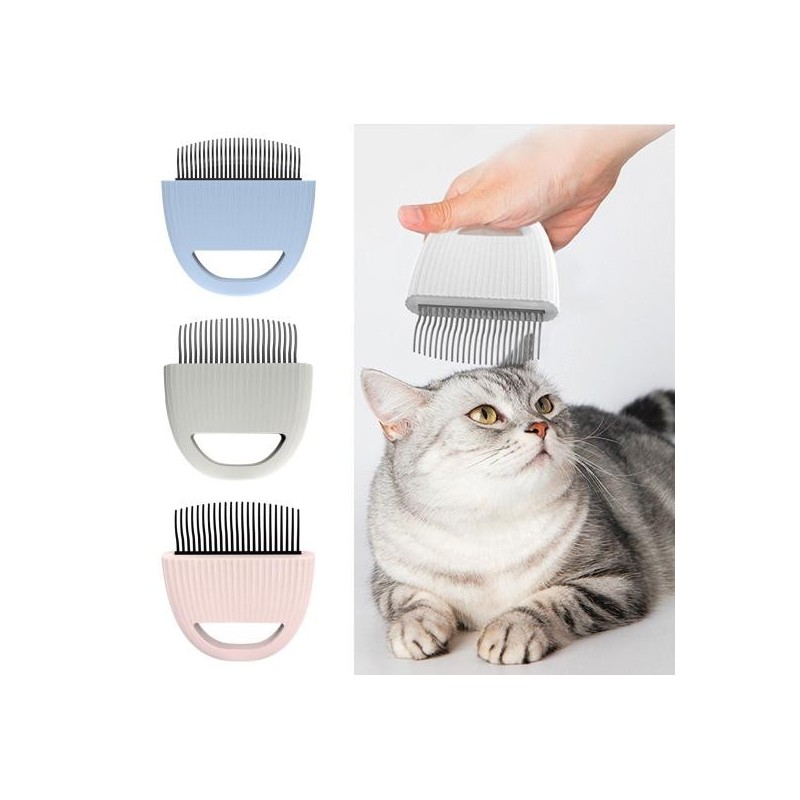 Katzenpflegebürste Leicht zu reinigen Ergonomischer Griff Bequemer Massagekamm für Katzen Kurz