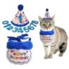 Katze Geburtstag Party Supplies Haustier Hut Bandana Zahlen Set Hund Schal Hut Kostüm Haustier Feier