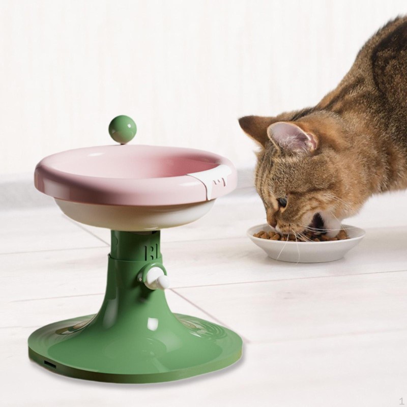 Elevated Cat Bowl Anti Vomiting Kitty Pet Food for Small Dogs Cats pink and green