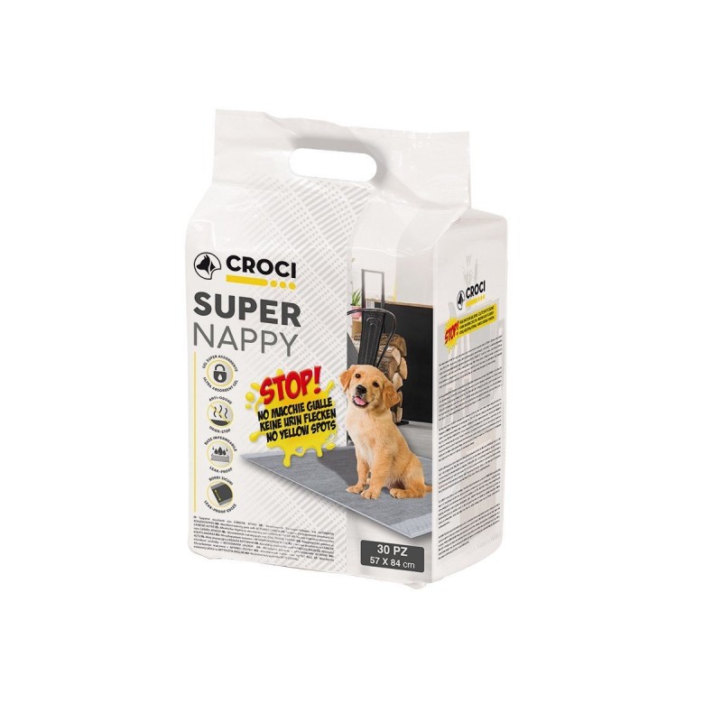 Handtücher für Hunde Croci Canifrance Super Nappy Charb.Actif (x30)