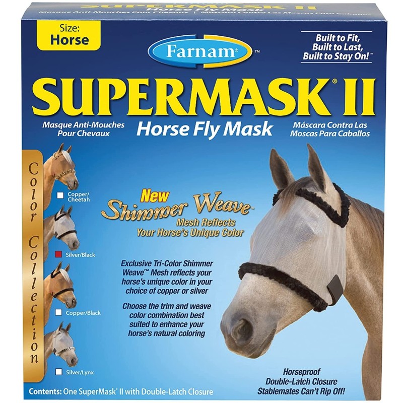 Fliegenmaske für Pferde mit Ohren Farnam Supermask II Horse Horse