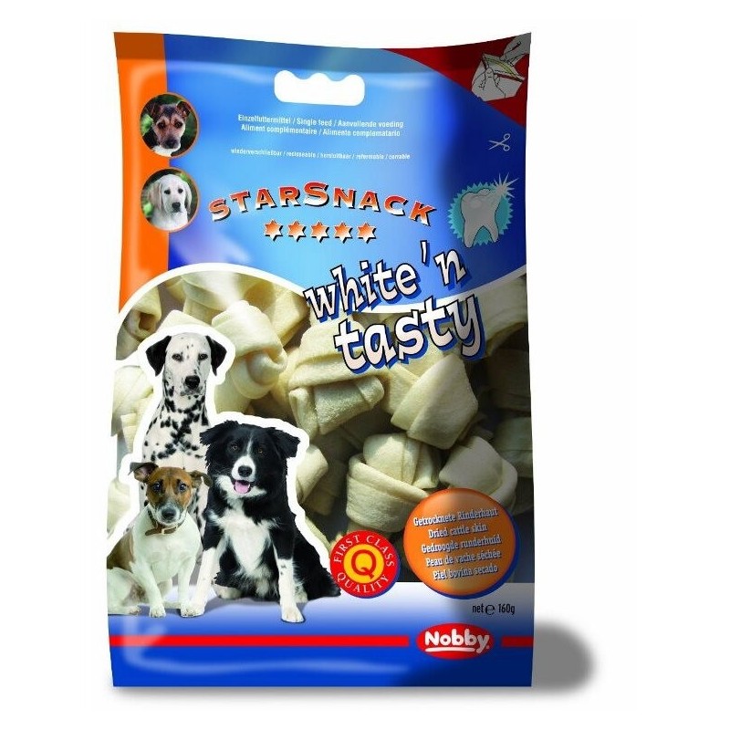 Geknoteter Kauknochen Nobby Pet White'n Tasty 160 g