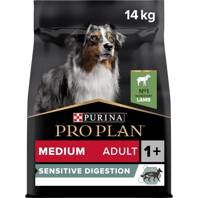 Pro Plan Medium Adult Sensitive Digestion, reich an Lamm 14kg