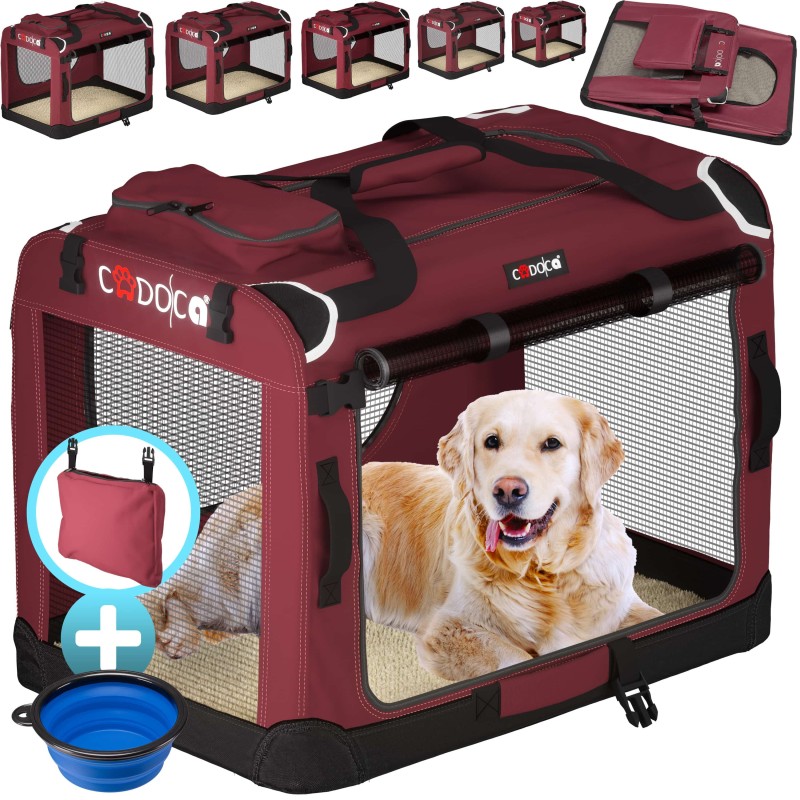 Hundebox Dunkelrot XL 82x58x58cm