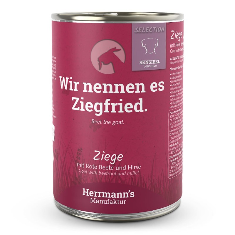 Herrmann's | Ziege mit rote Beete und Hirse | Selection Sensible | 24 x 400 g