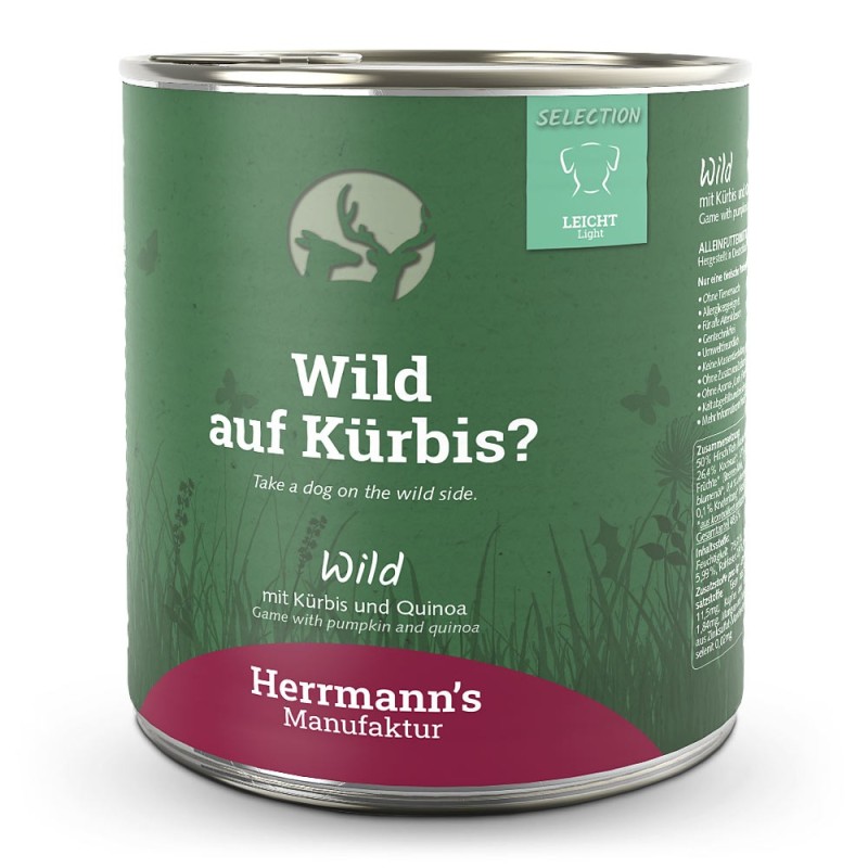 Herrmann's | Wild mit Kürbis und Quinoa | Selection Light | 12 x 800 g