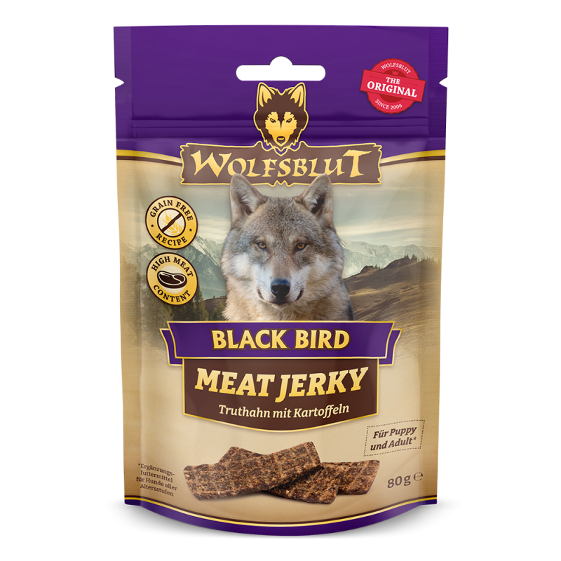 Wolfsblut | Black Bird | Meat Jerky | 6 x 80 g