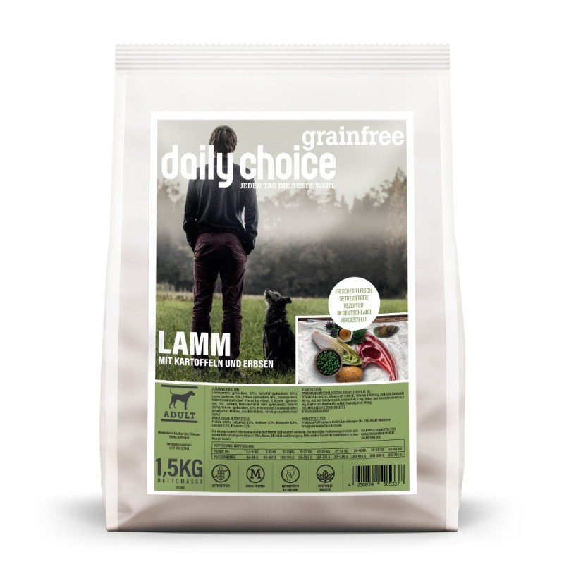 daily choice | Lamm mit Kartoffeln und Erbsen | Grainfree | 1,5 kg