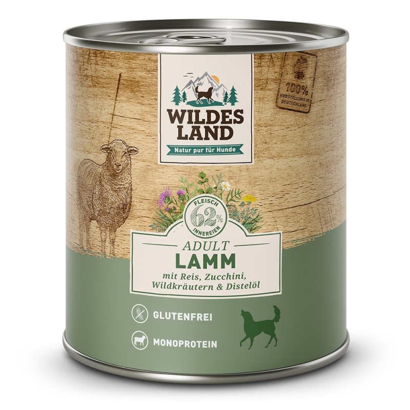 Wildes Land | Lamm mit Reis | Classic Adult | 12 x 800 g