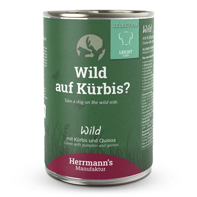 Herrmann's | Wild mit Kürbis und Quinoa | Selection Light | 48 x 400 g