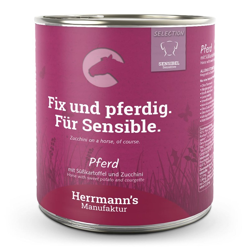 Herrmann's | Pferd mit Süßkartoffel / Zucchini | Selection Sensible | 24 x 800 g