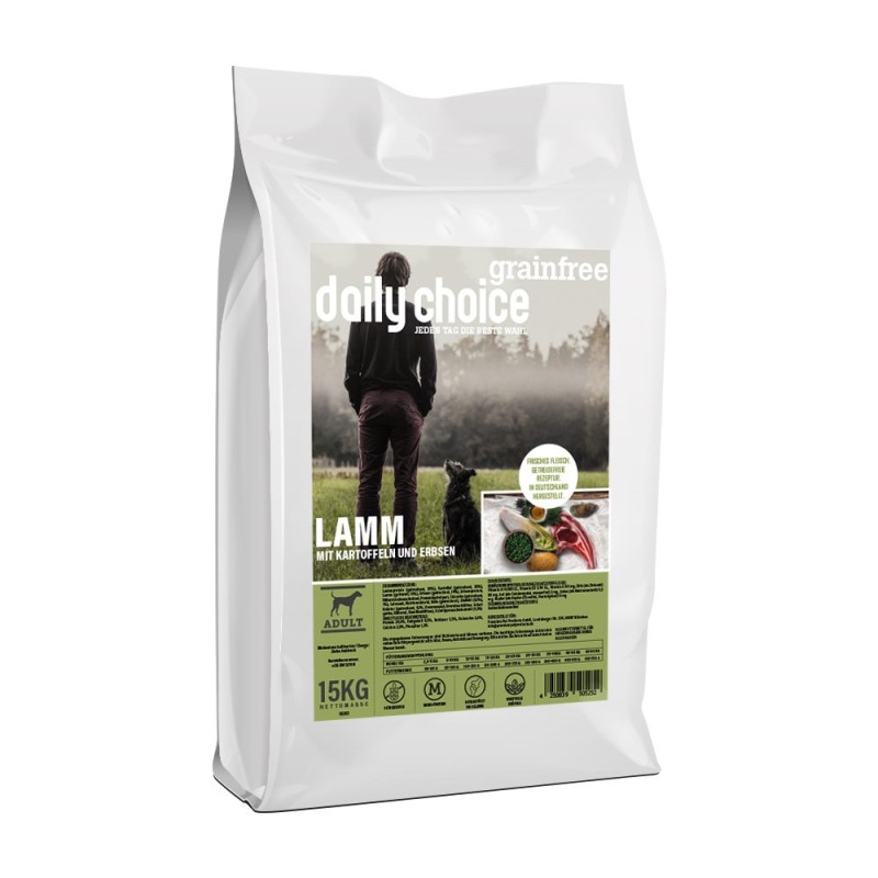 daily choice | Lamm mit Kartoffeln und Erbsen | Grainfree | 2 x 15 kg