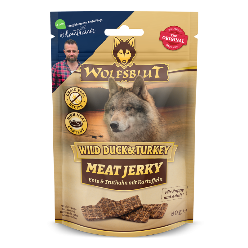 Wolfsblut | Wild Duck / Turkey | Meat Jerky | 6 x 80 g