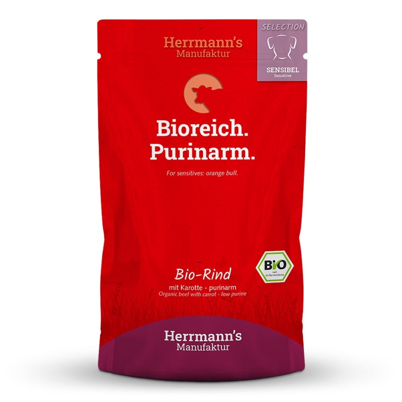 Herrmann's | Bio Rind mit Karotten - purinarm | Selection Sensible | 30 x 150 g