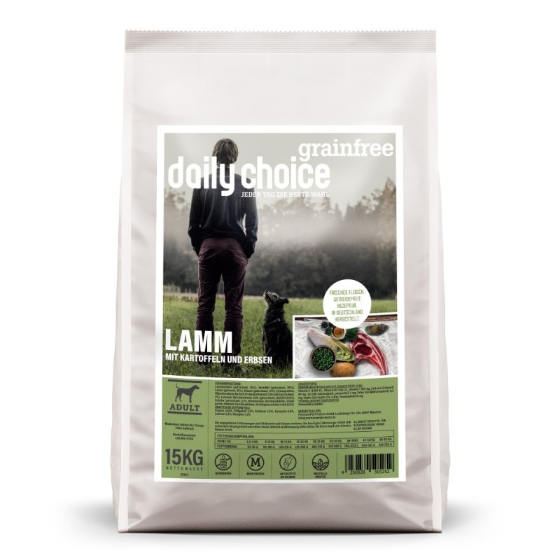 daily choice | Lamm mit Kartoffeln und Erbsen | Grainfree | 15 kg