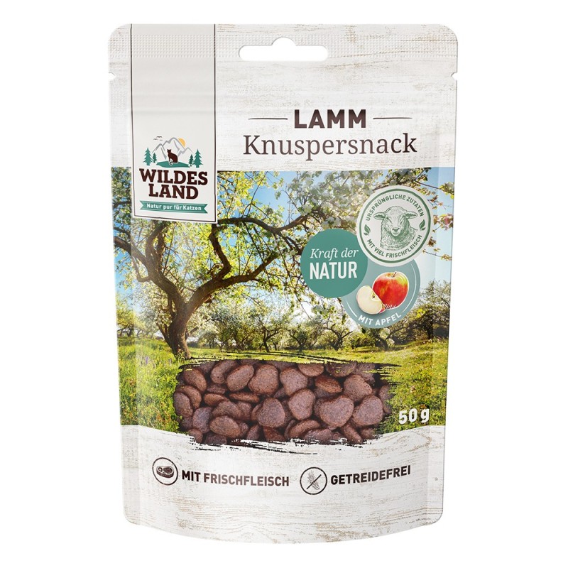 Wildes Land | Lamm mit Apfel | Knuspersnack | 50 g