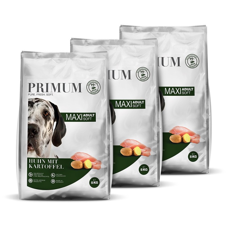 Primum | MAXI Huhn mit Kartoffel | Soft | 3 x 5 kg