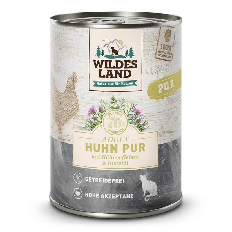 Wildes Land | Huhn mit Distelöl | PUR Adult | 12 x 400 g