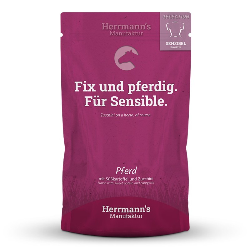 Herrmann's | Pferd mit Süßkartoffel / Zucchini | Selection Sensible | 15 x 150 g