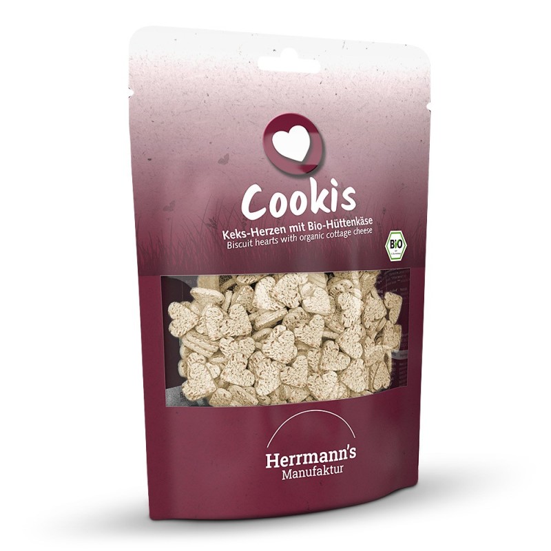 Herrmann's | Bio Hüttenkäseherzen | Cookis | 100 g