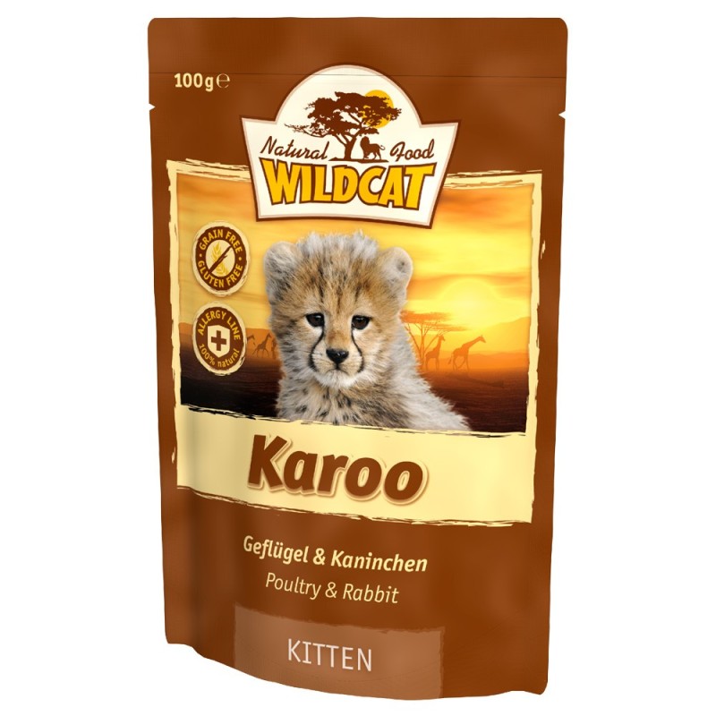 Wildcat | Karoo Kaninchen / Geflügel | Kitten | 28 x 100 g