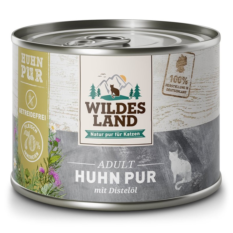 Wildes Land | Huhn mit Distelöl | PUR Adult | 12 x 200 g