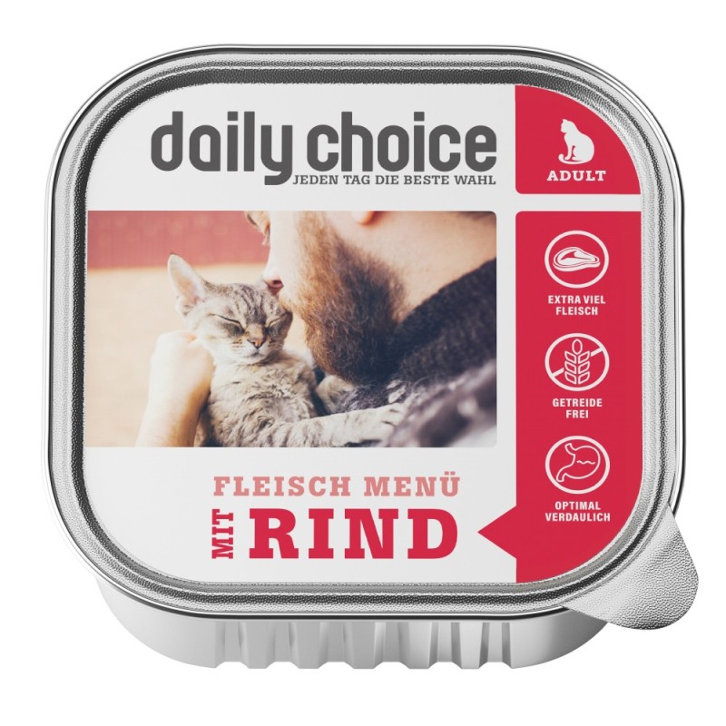 daily choice | Fleischmenü mit Rind | 48 x 100 g