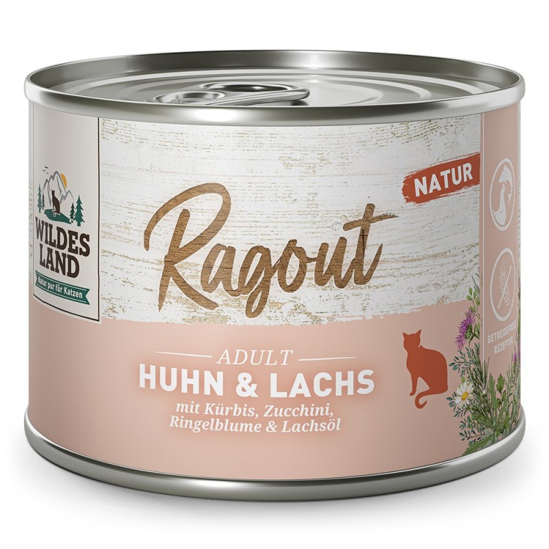 Wildes Land | Huhn / Lachs mit Kürbis | Ragout | 6 x 180 g