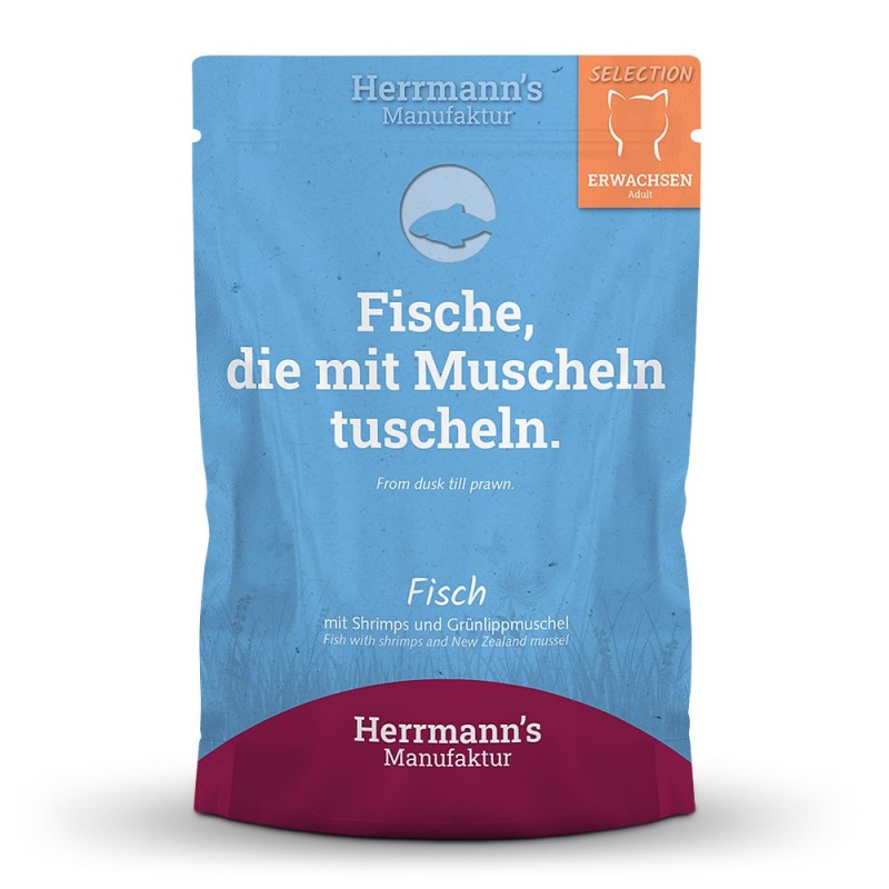 Herrmann's | Fisch mit Shrimps / Grünlippmuschel | Selection Adult | 20 x 100 g