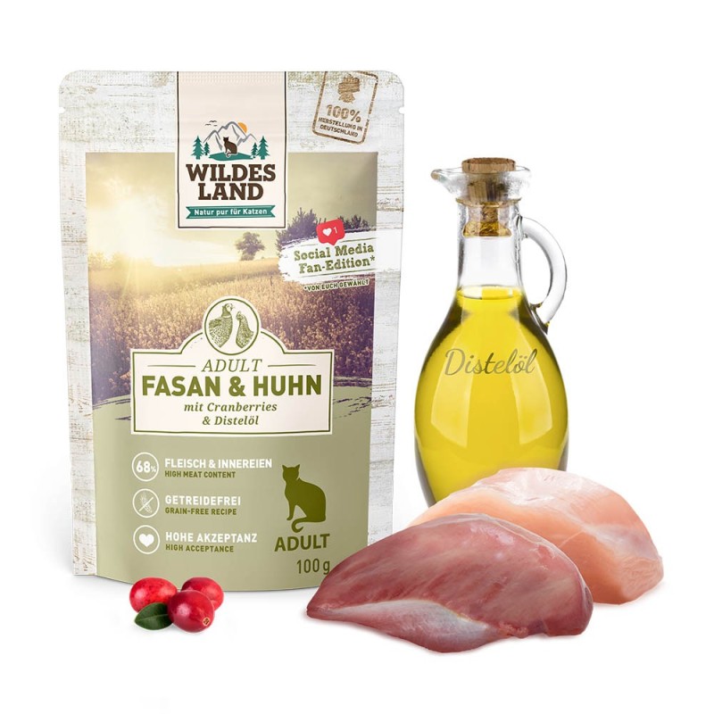 Wildes Land | Fasan und Huhn | Classic Adult | 24 x 100 g