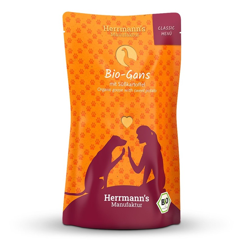 Herrmann's | Bio-Gans mit Süßkartoffeln | Classic | 12 x 130 g