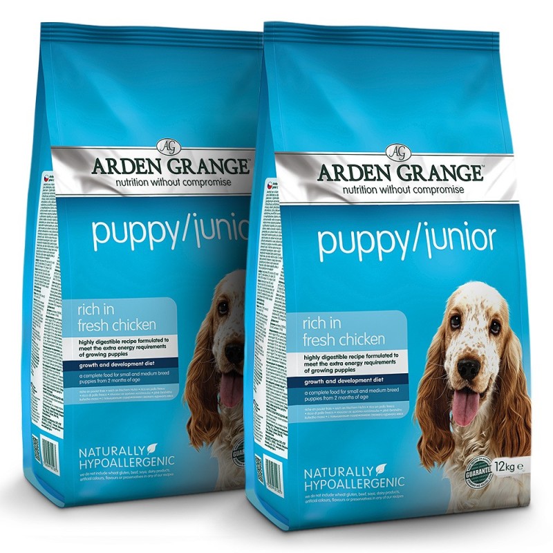 Arden Grange | Reich an frischem Huhn | Puppy/Junior | 2 x 12 kg