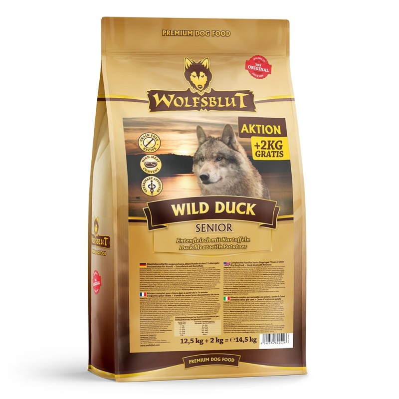 Wolfsblut | Wild Duck | Senior | 12,5 kg und  2 kg