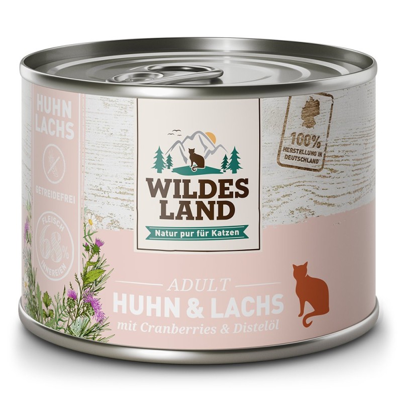 Wildes Land | Huhn / Lachs | Classic Adult | 12 x 200 g