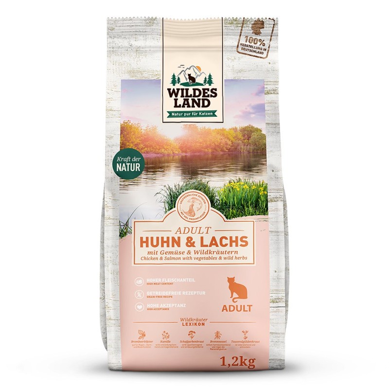 Wildes Land | Huhn und Lachs | Classic Adult | 4 x 1,2 kg