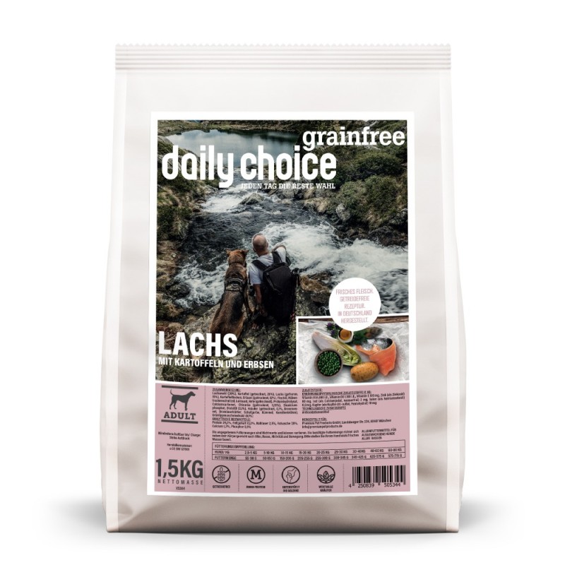 daily choice | Lachs mit Kartoffeln und Erbsen | Grainfree | 1,5 kg