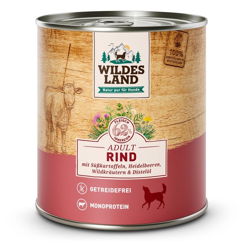 Wildes Land | Rind mit Süßkartoffel | Classic Adult | 30 x 800 g