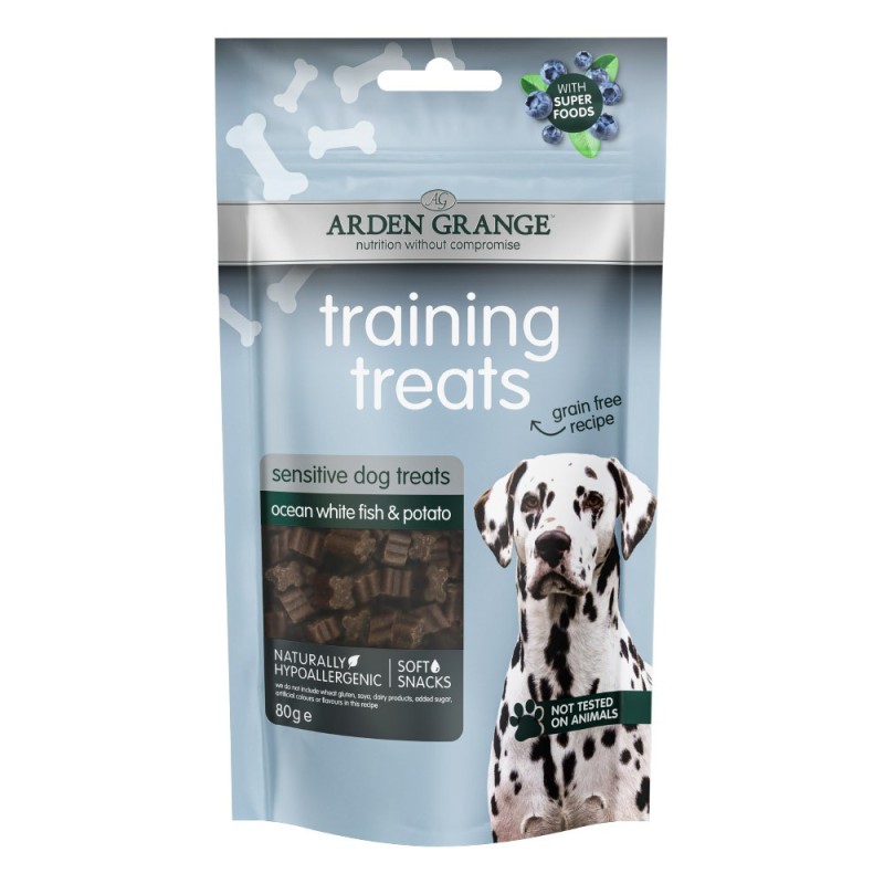 Arden Grange | Meeresweißfisch / Kartoffel | Training Treats Sensitive | 80 g