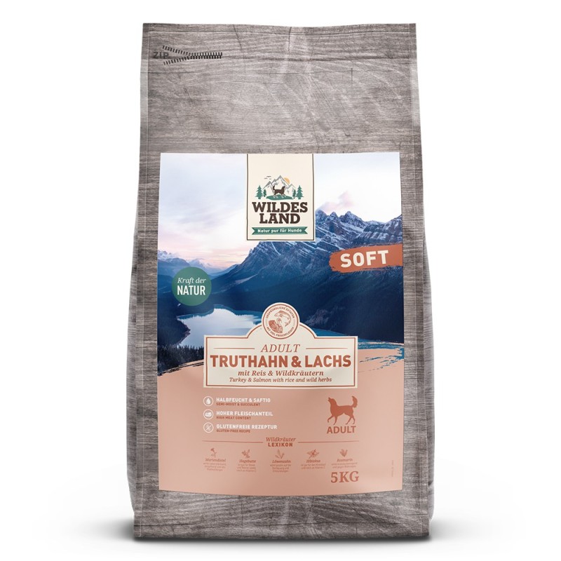 Wildes Land | Truthahn / Lachs mit Reis | Soft Adult | 3 x 5 kg