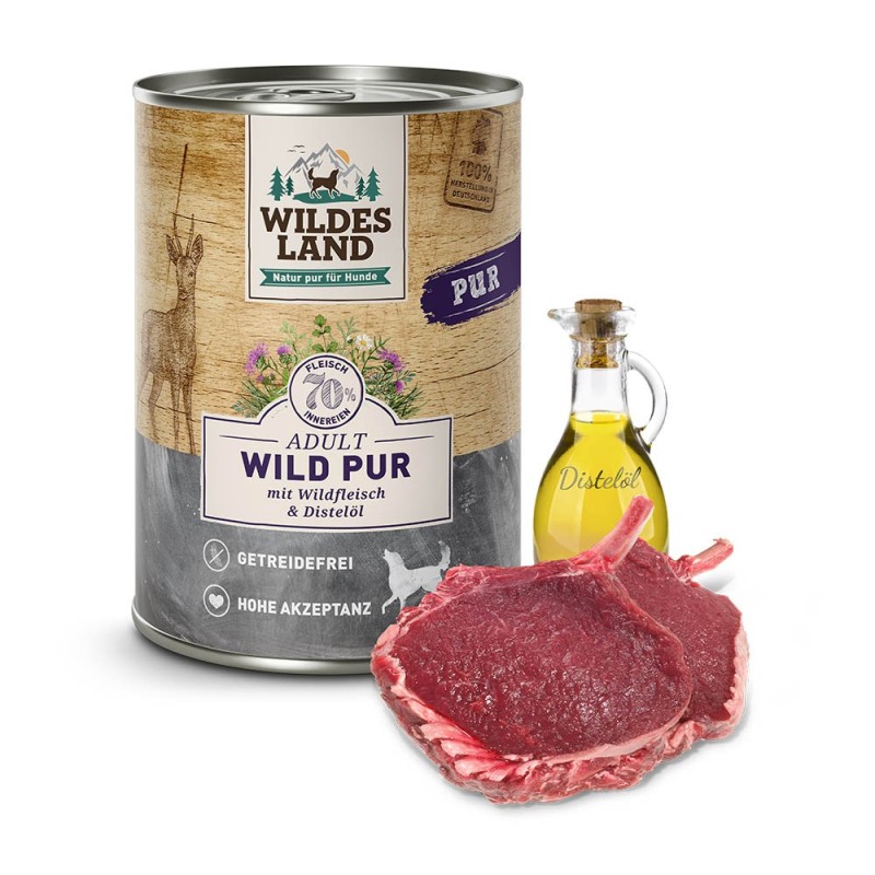 Wildes Land | Wild mit Distelöl | PUR Adult | 12 x 400 g