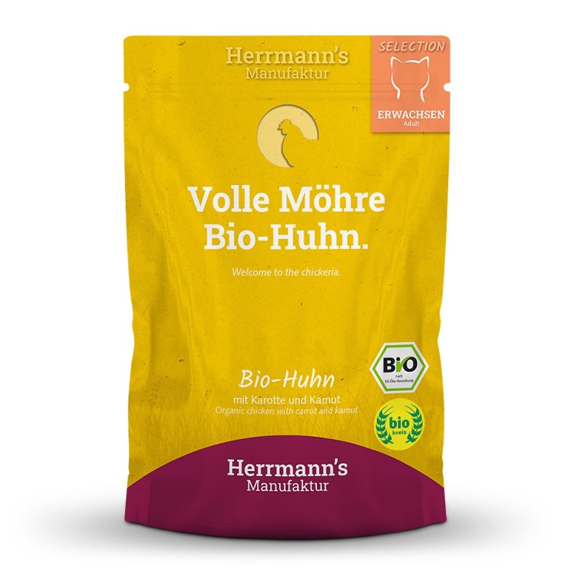 Herrmann's | Bio Huhn mit Karotte / Kamut | Selection Adult | 20 x 100 g