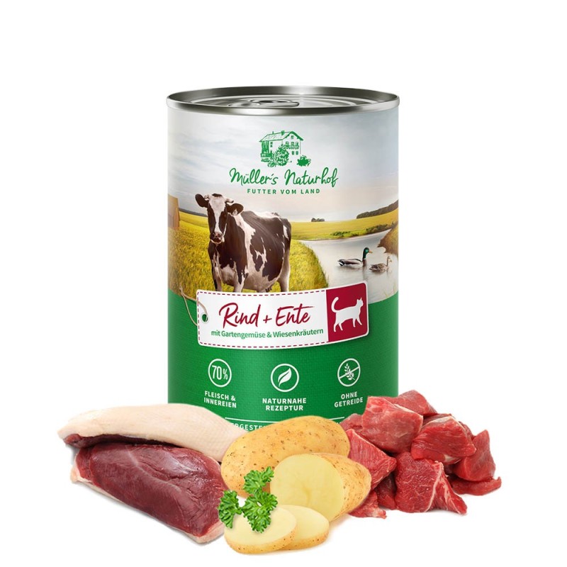 Müller’s Naturhof | Rind und Ente | Traditionell | 12 x 400 g