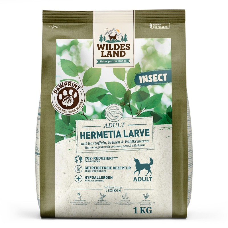 Wildes Land | Hermetia Larve | PawPrint Insect Adult | 5 x 1 kg