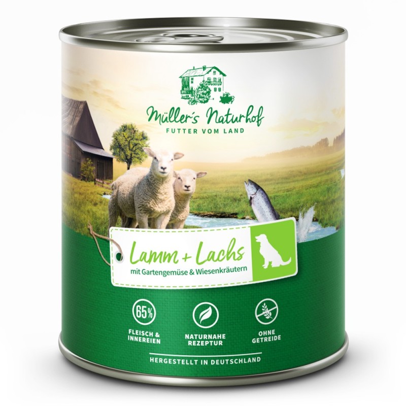 Müller’s Naturhof | Lamm und Lachs | Traditionell | 12 x 800 g