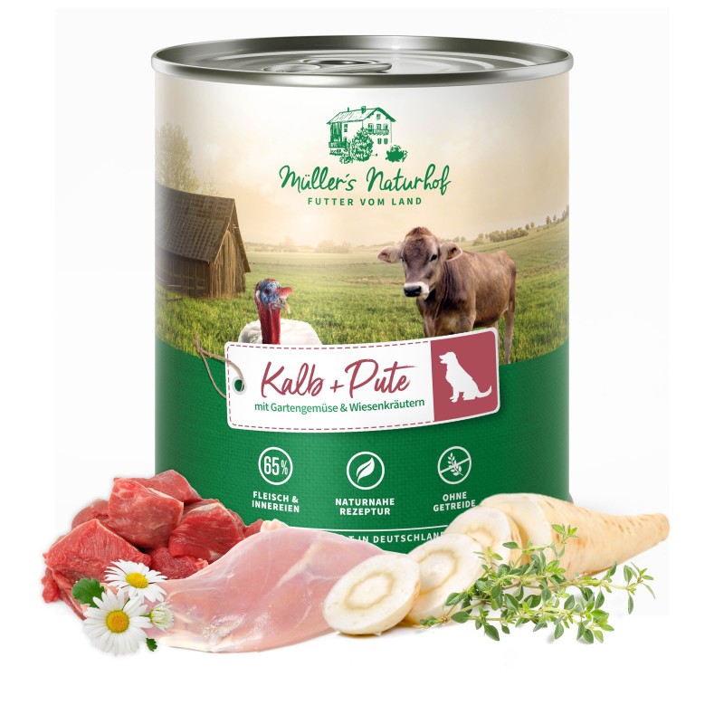 Müller’s Naturhof | Kalb und Pute | Traditionell | 12 x 800 g